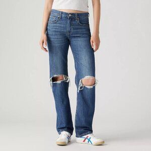 Levi’s Low Pro Straight Jeans Medium Wash Distressed, size 30 New w/o Tag